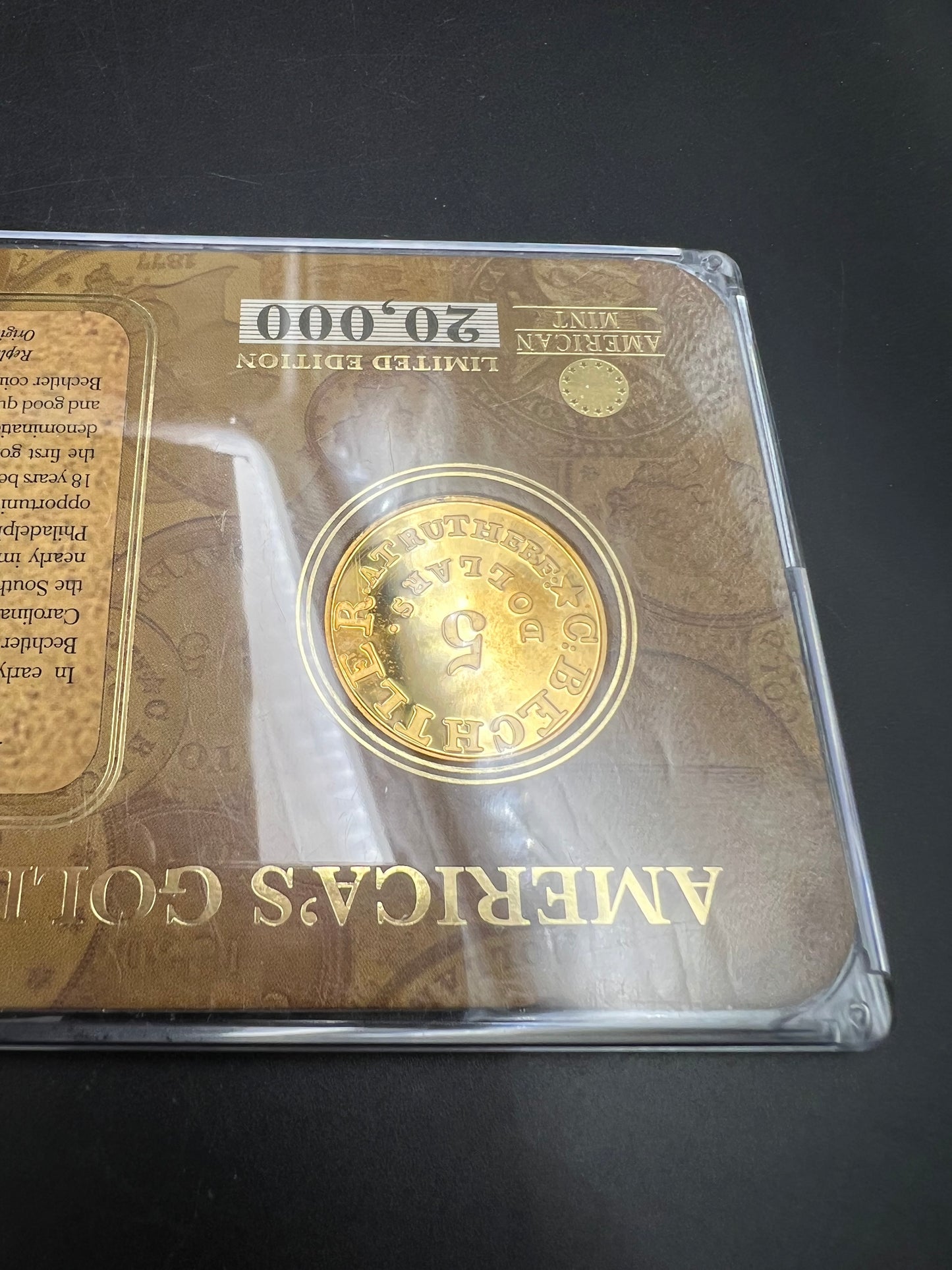 Fantasy Tribute Coin 1848 $2.5 Quarter Eagle Liberty Head - neat toning - no previous metals