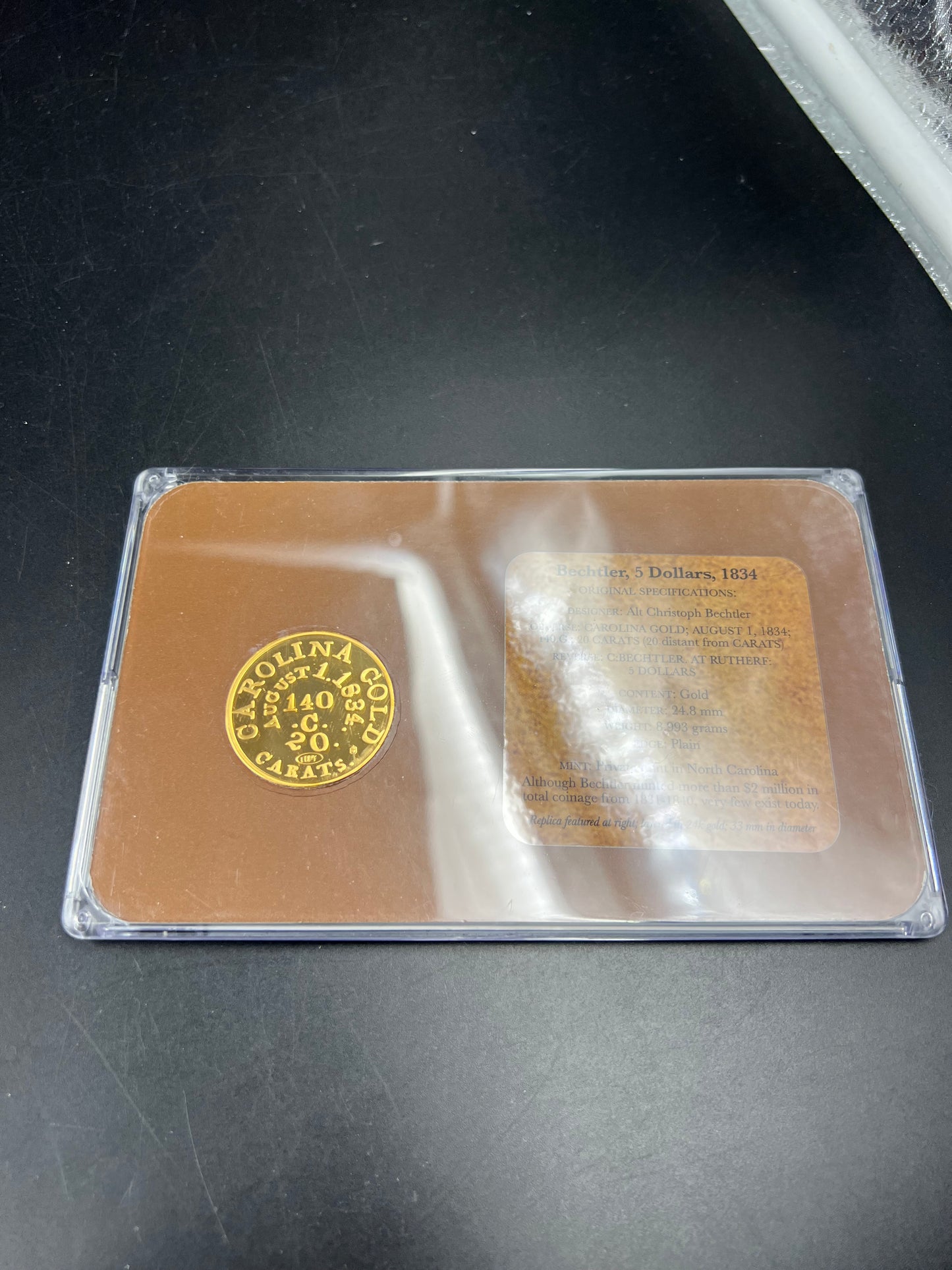 Fantasy Tribute Coin 1848 $2.5 Quarter Eagle Liberty Head - neat toning - no previous metals