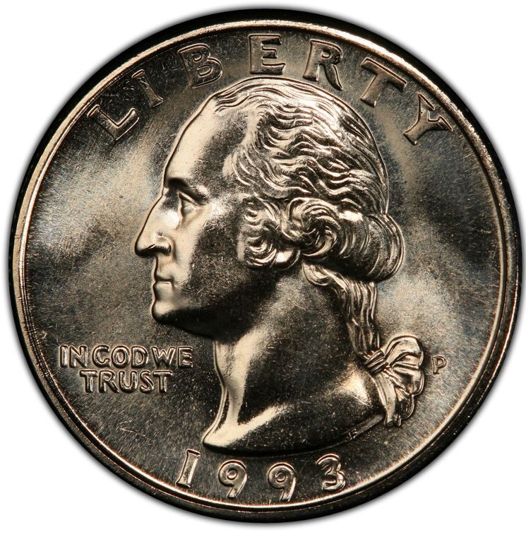1993 P 25C Washington Quarter Clad Single Coin BU UNC