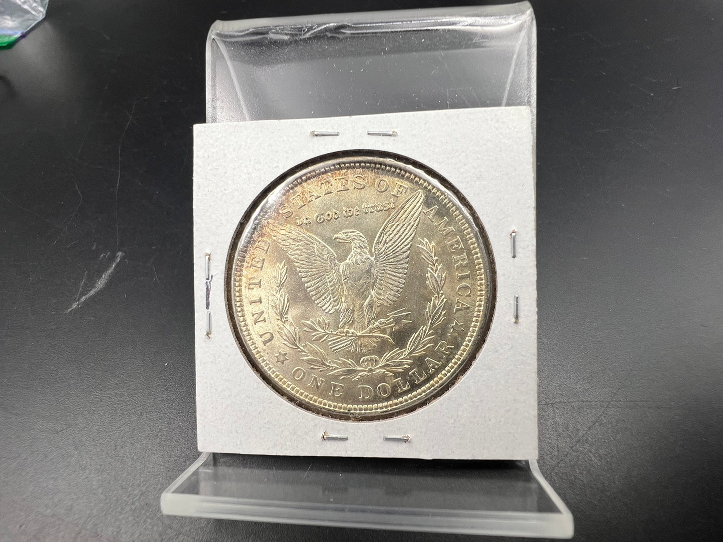 1921 P $1 Morgan Silver Dollar Coin Neat Toning Toner obverse CH BU