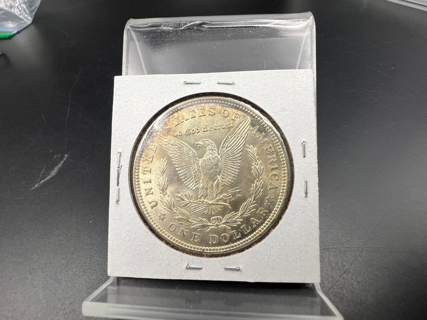 1921 P $1 Morgan Silver Dollar Coin Neat Toning Toner obverse CH BU