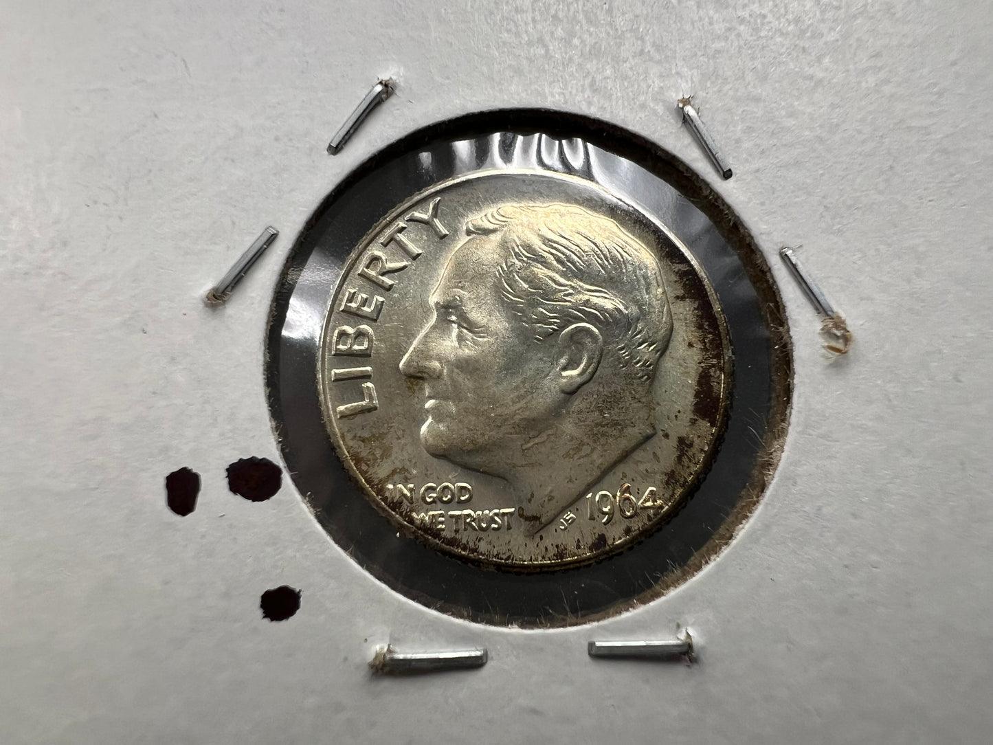 1964 D 10c Roosevelt Silver Dime Coin CH BU PQ Toning Toner #a