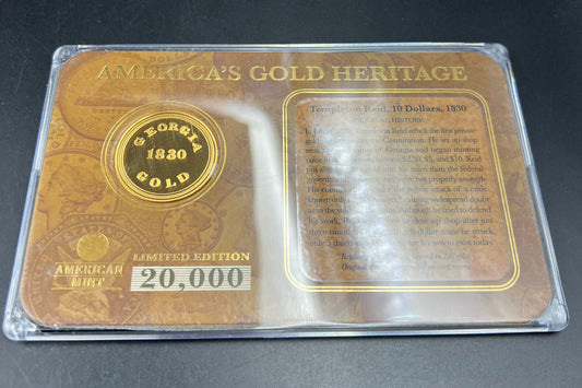 Fantasy Tribute Coin 1830 Templeton Reid 10 Dollars Gold - No Precious metal