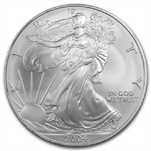 2004 $1 Silver Eagle 1 oz ASE American BU UNC Business Strike Single Coin