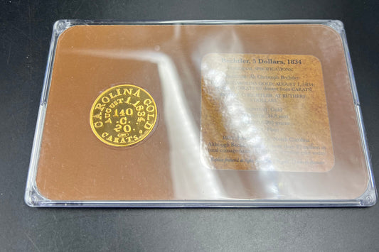 Fantasy Tribute Coin 1834 Carolina Bechler Gold 5 Dollars in Case - no previous metals