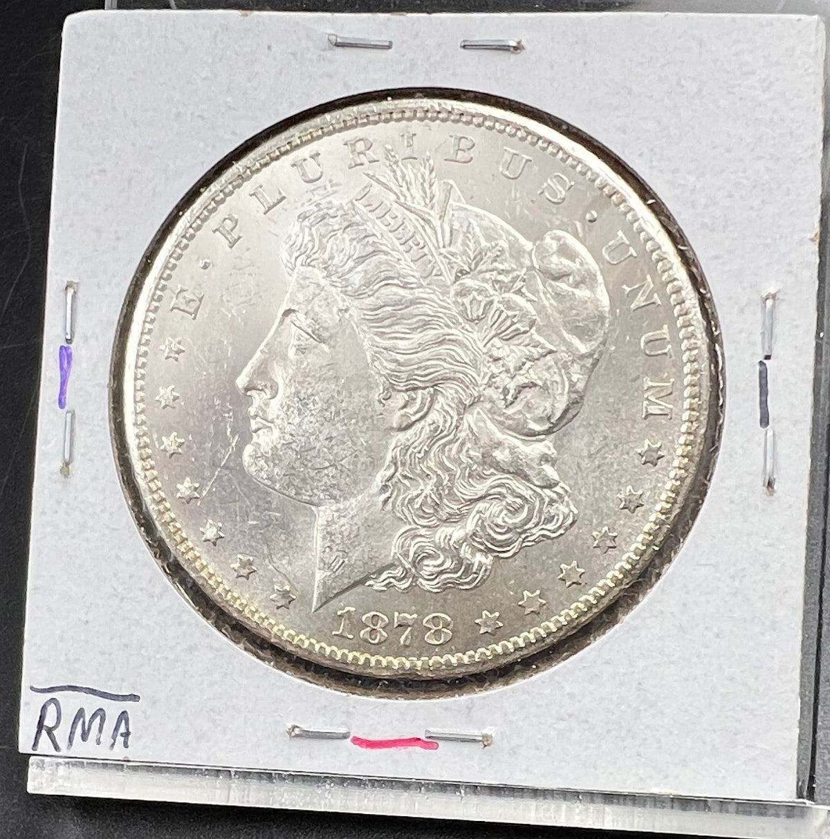 1878 CC Morgan VAM 11 BU Carson City Dollar Coin Lines in Wing Top 100 Vam Variety #A