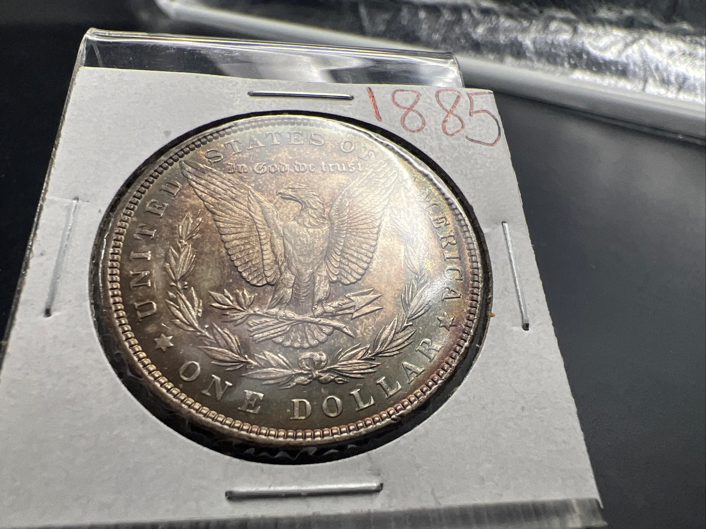 1885 P $1 Morgan Silver Dollar Coin Choice AU About UNC Neat Toning Toner