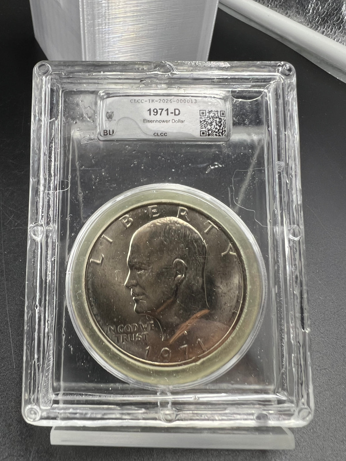 1971 D $1 Ike Eisenhower Dollar Coin CLCC BU Certified #13