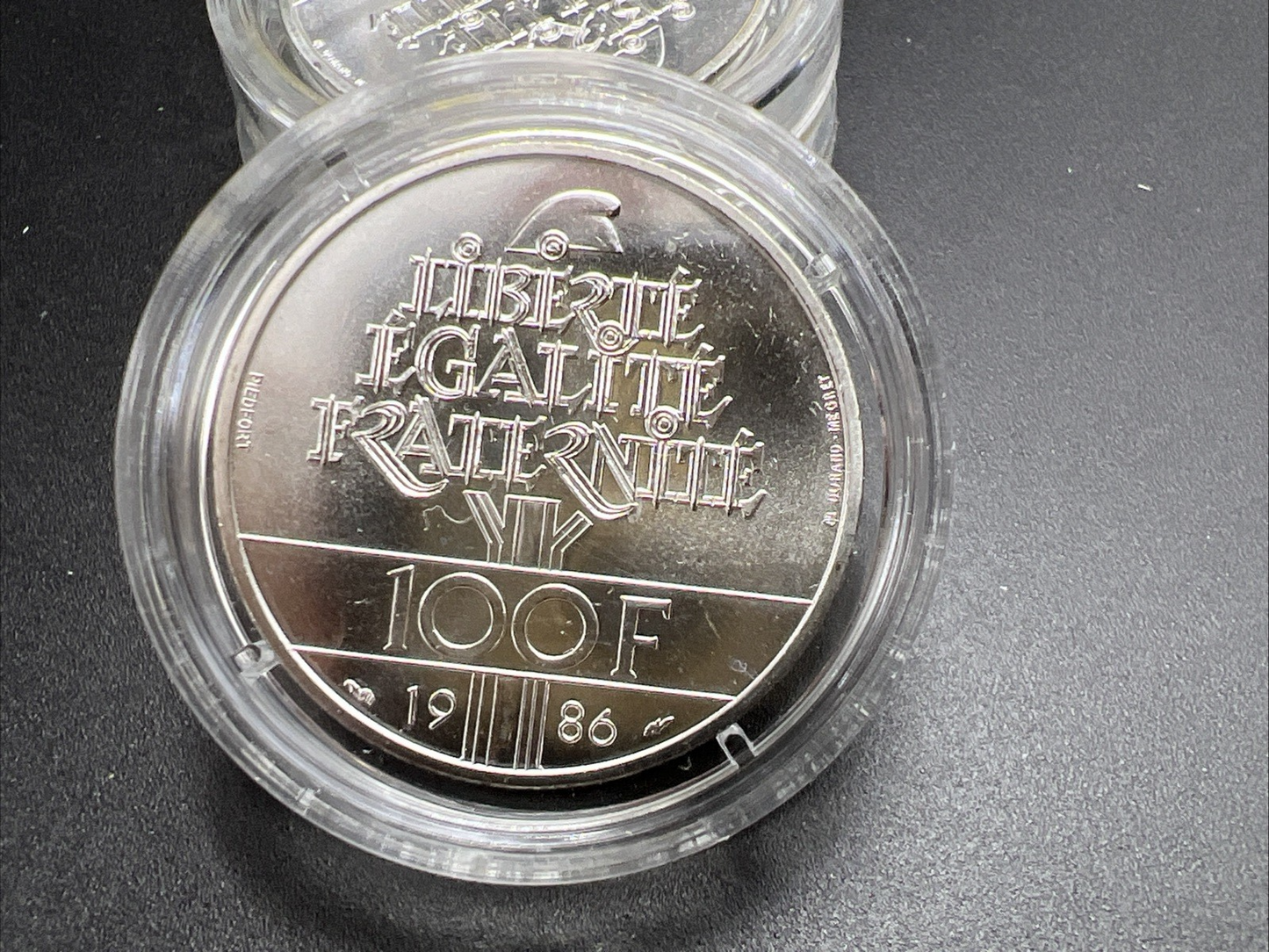 1986 France Piedfort 100 Francs Silver Statue of Liberty Coin