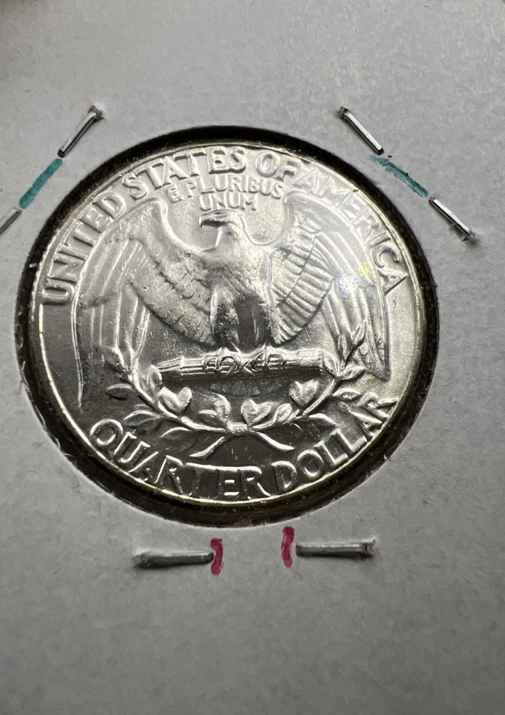 1959 25c Washington 90% Silver Coin CH BU UNC PQ Toning Toner Obverse