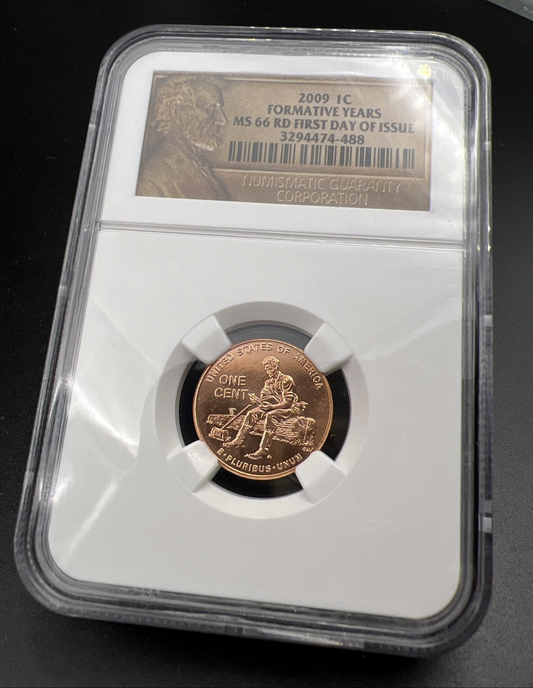 2009 1c Lincoln Formative Years Commemorative Cent Coin MS66 NGC #488