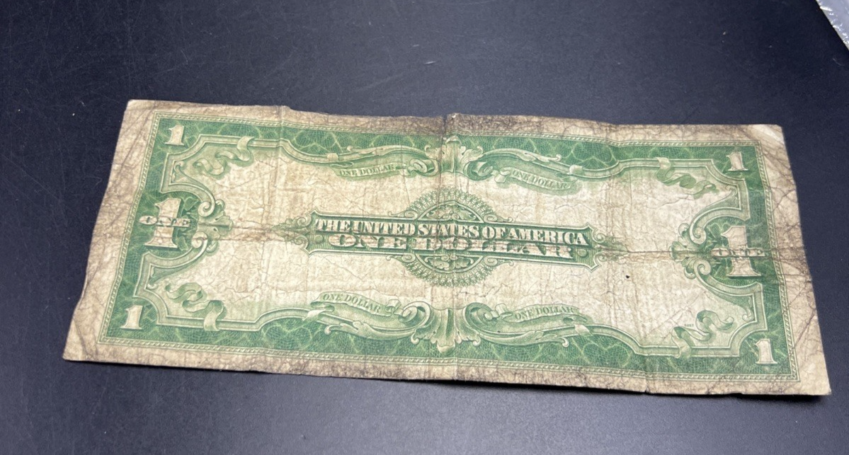 1923 One Dollar Silver Certificate Horse Blanket Very Circ FR. 238 Woods White