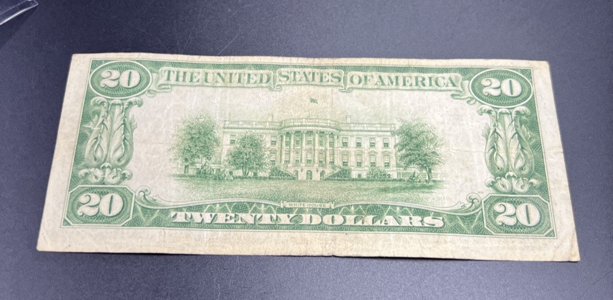 1934 $20 FRN Federal Reserve Note New York City District VG Very Good Circ