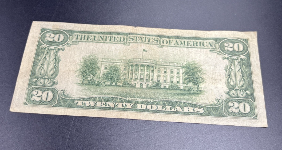 1934 A $20 FRN Federal Reserve Note Cleveland District VG Very Good Circ