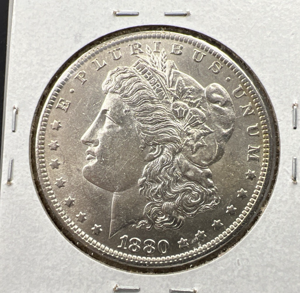 1880 O Micro o Morgan Silver Dollar Coin CH AU About UNC SK#A