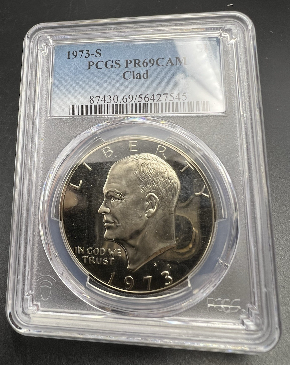 1973 S $1 Ike Eisenhower Dollar Coin PCGS PF69 DCAM Proof #45
