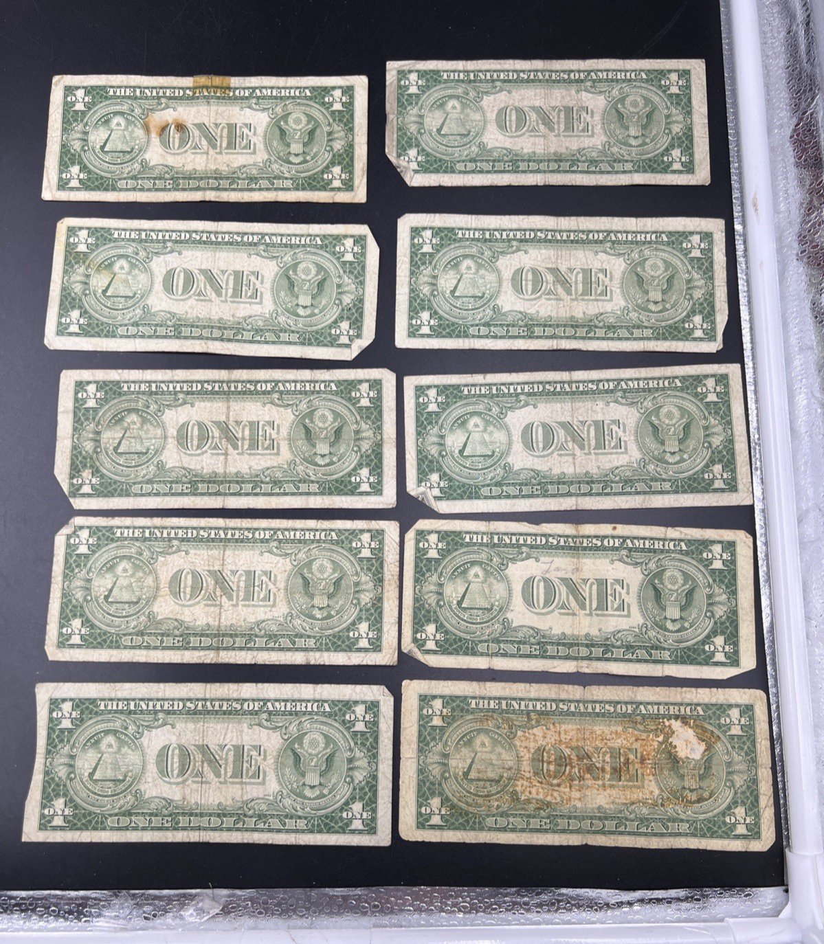 Lot of 10 1935 $1 One Dollar Blue Seal Silver Certificates Cull Very Circ #23