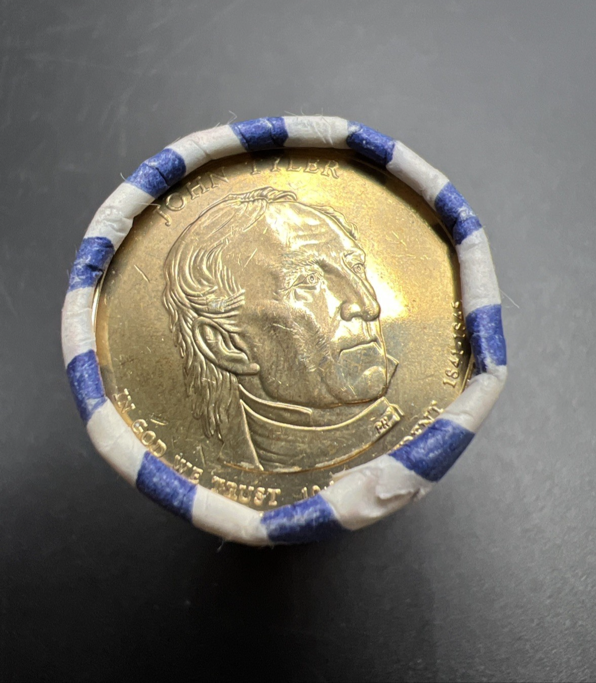 2009 P John Tyler Presidential Dollar US Mint BU Roll 25 Coins