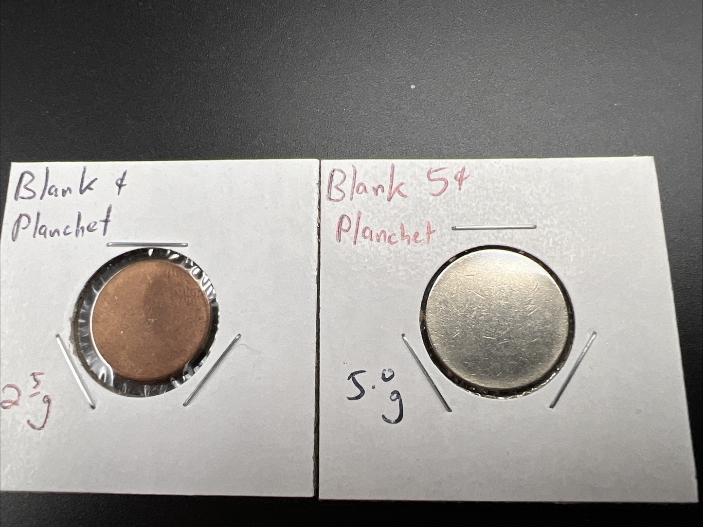 Blank Planchet Error Collector's lot 1c & 5c US Cent & Nickel Planchets UNC #a