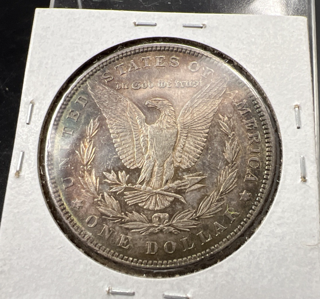 1879 P $1 Morgan Silver Dollar Coin CH AU About UNC Neat Toning Toner
