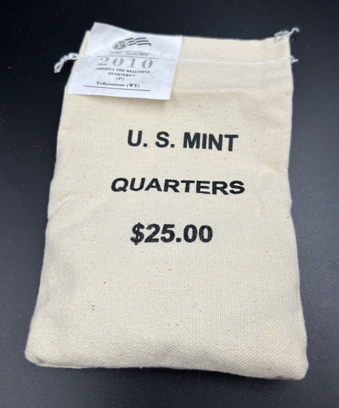 U.S. Mint Bag 100 2010 P Yellowstone ATB Quarter Coins BU UNC
