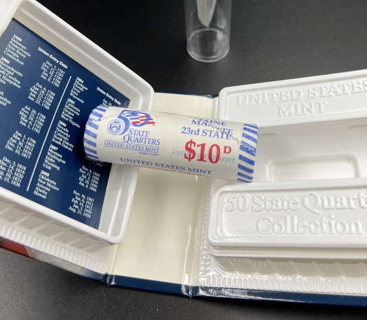 US Mint Certified 2003 D Maine State Statehood Quarter Roll BU UNC