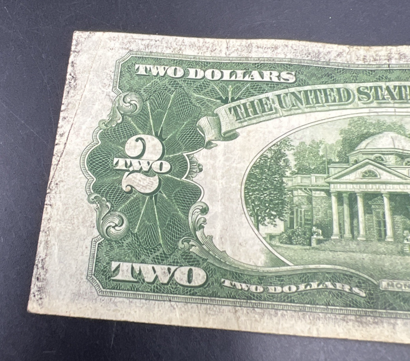1928 D $2 USN United States Note Red Seal VG Very Good Circ #885