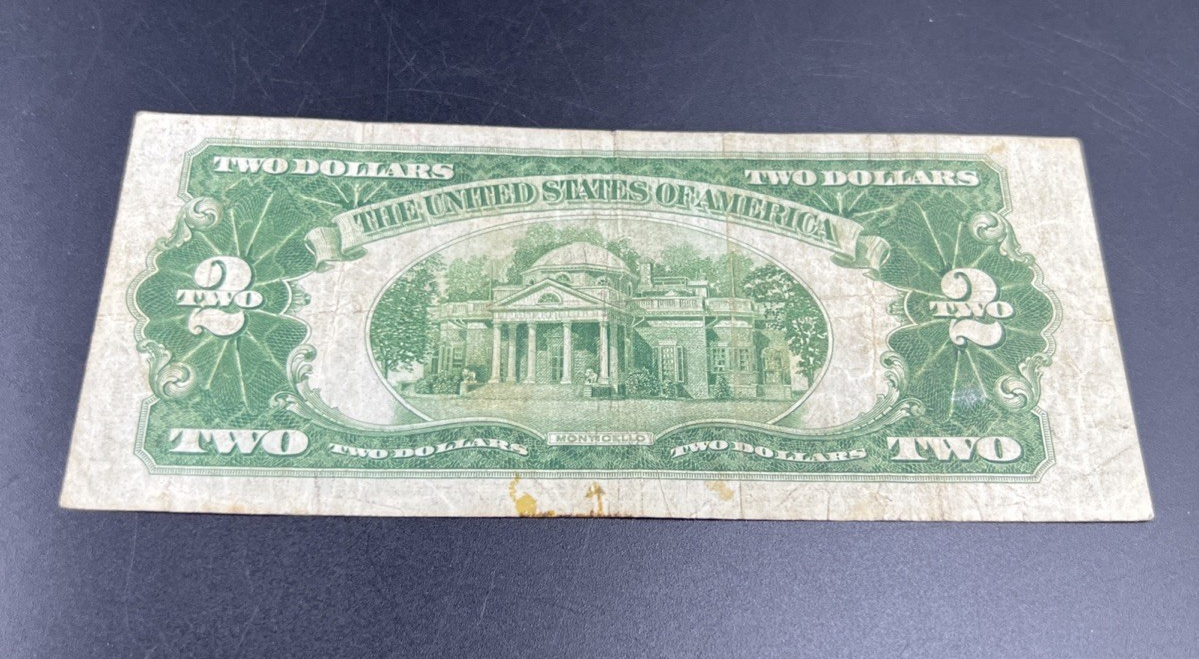 1928 D Mule $2 Two Dollar Bill USN United States Note VG Circ #845