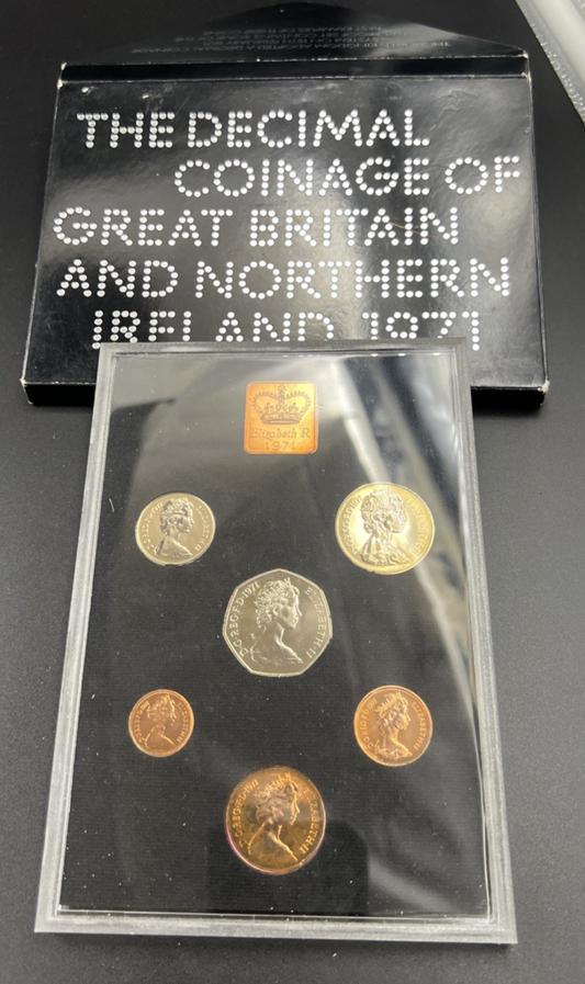 The Decimal Coinage Of Great Britain & Northern Ireland 1971 Coin Proof Set sk#C