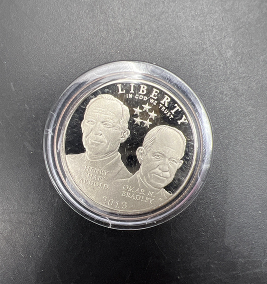 2013 5 Star Generals Copper Nickel Commemorative Proof Half Dollar Coin in Cap