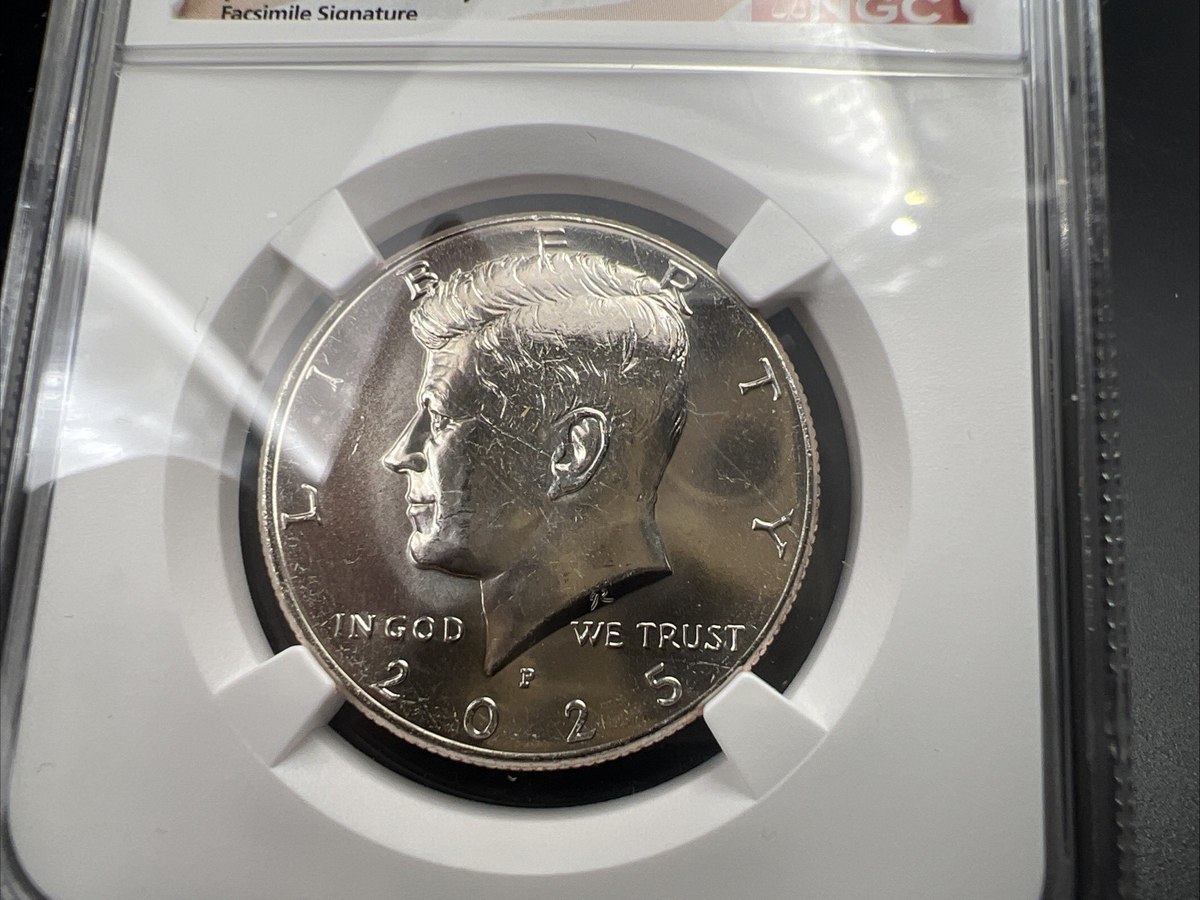 2025 P Kennedy Half Dollar Coin NGC BU Brilliant Uncirculated #72