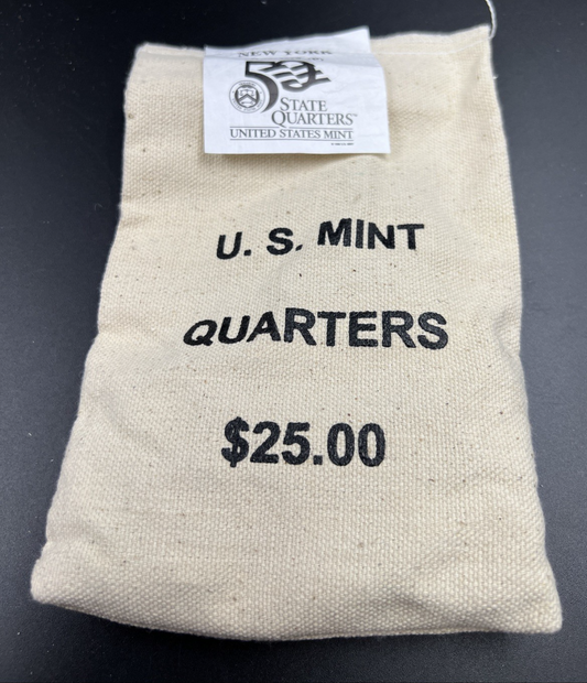 U.S. Mint Bag of 100 2001 P 25c New York State Statehood Quarters BU UNC