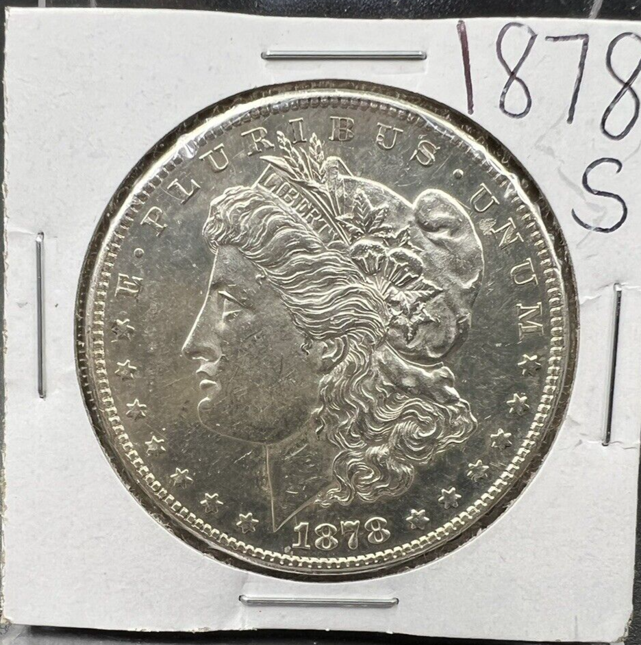 1878 S $1 Morgan Eagle Silver Dollar Coin BU UNC PL Obverse