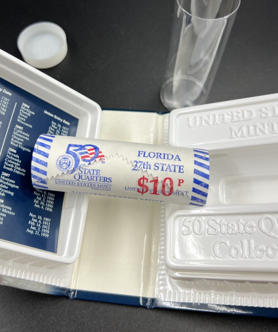 US Mint Certified 2004 P Florida State Statehood Quarter Roll BU UNC