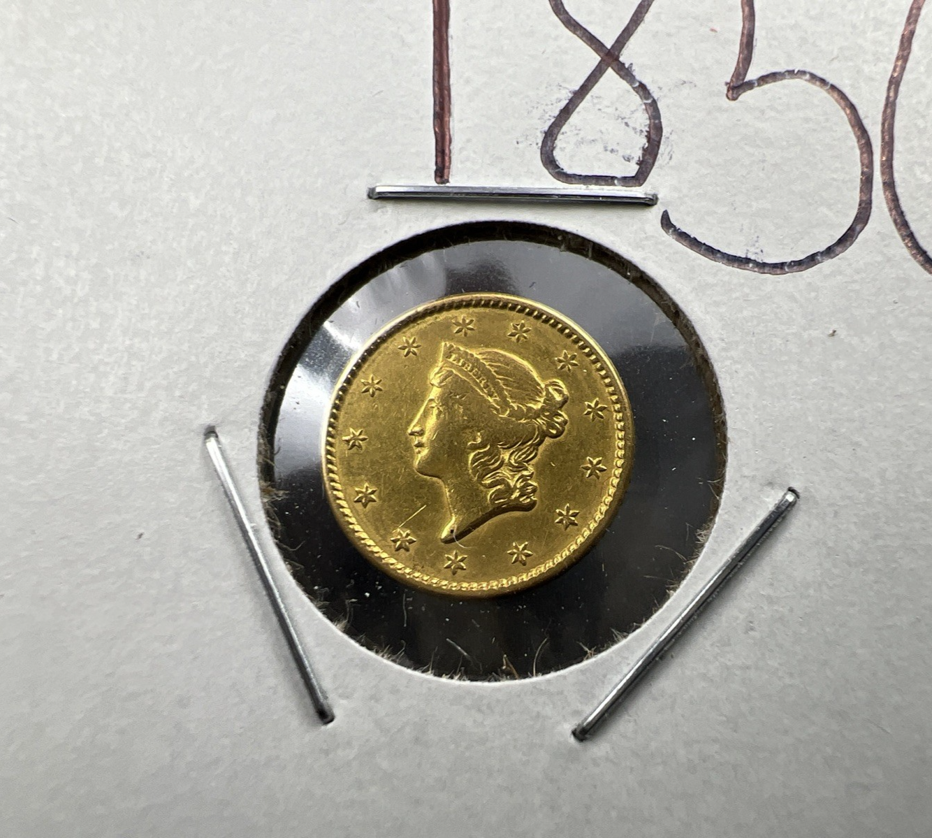1850 Liberty Head Type I Gold Dollar $1 Choice VF Very Fine Circ