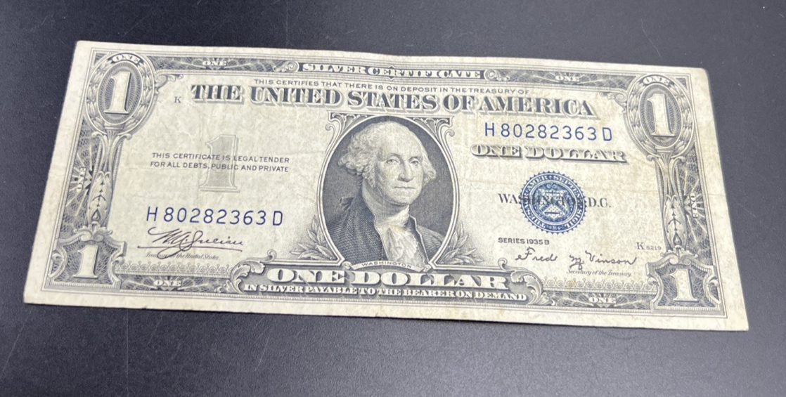 1935 B $1 US Silver Certificate CH VG Circ #63
