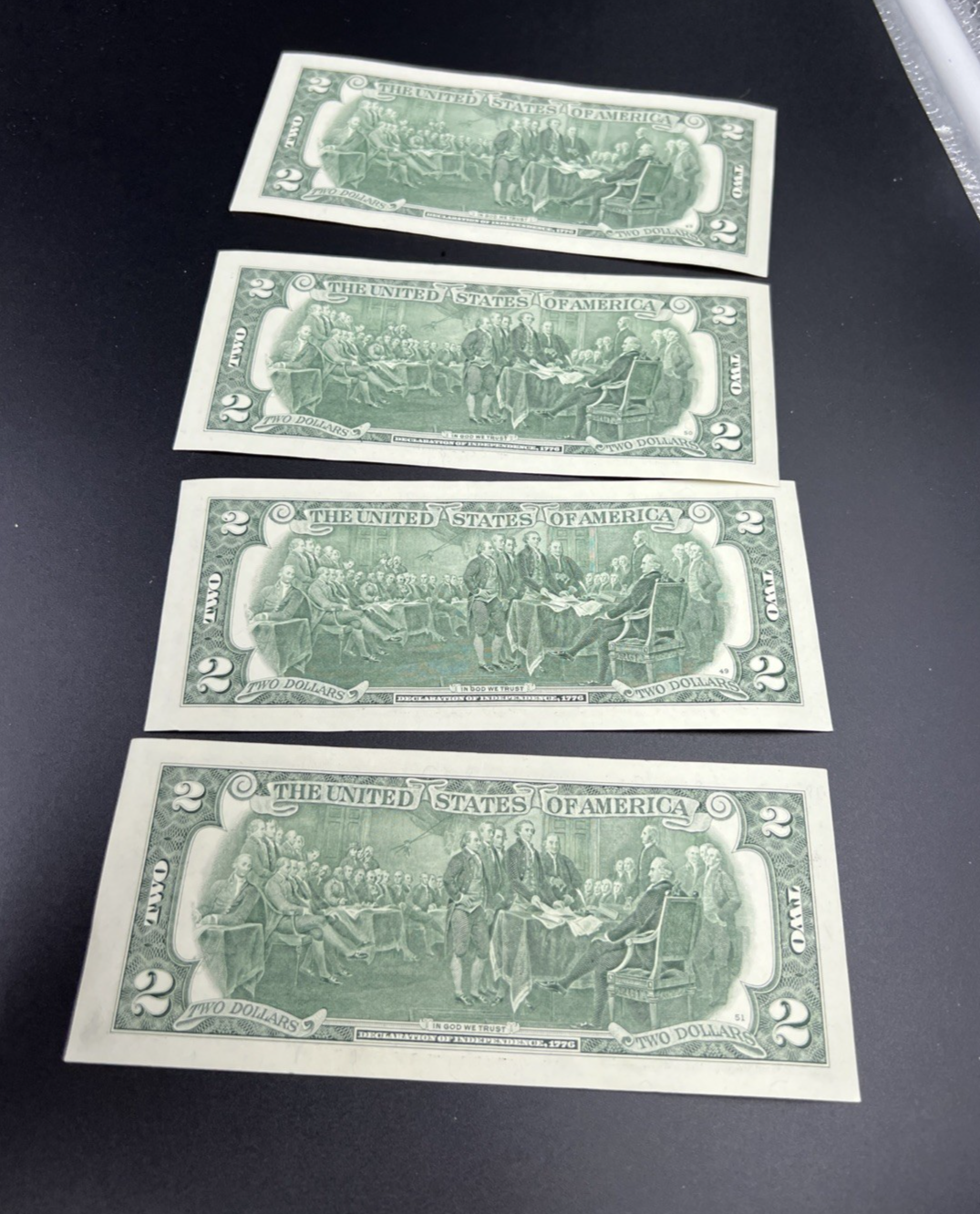 Lot of 4 Same Block 2013 $2 CH AU FRN Federal Reserve Notes Fancy Serial #900