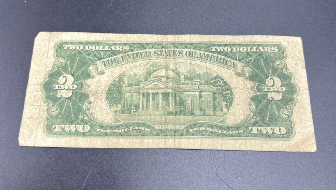 1928 G $2 Two Dollar USN Red Seal G / VG Circ #087