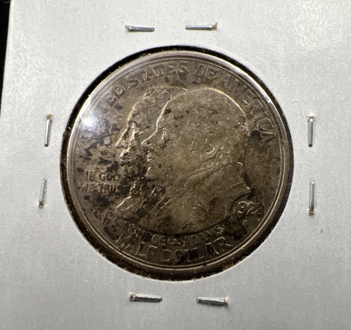 1923 S Monroe Doctrine Centennial Silver Commem Half Dollar Coin AU About Toned