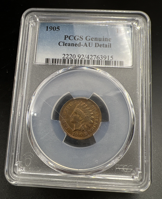 1905 1c Indian Penny Cent Coin PCGS AU Details