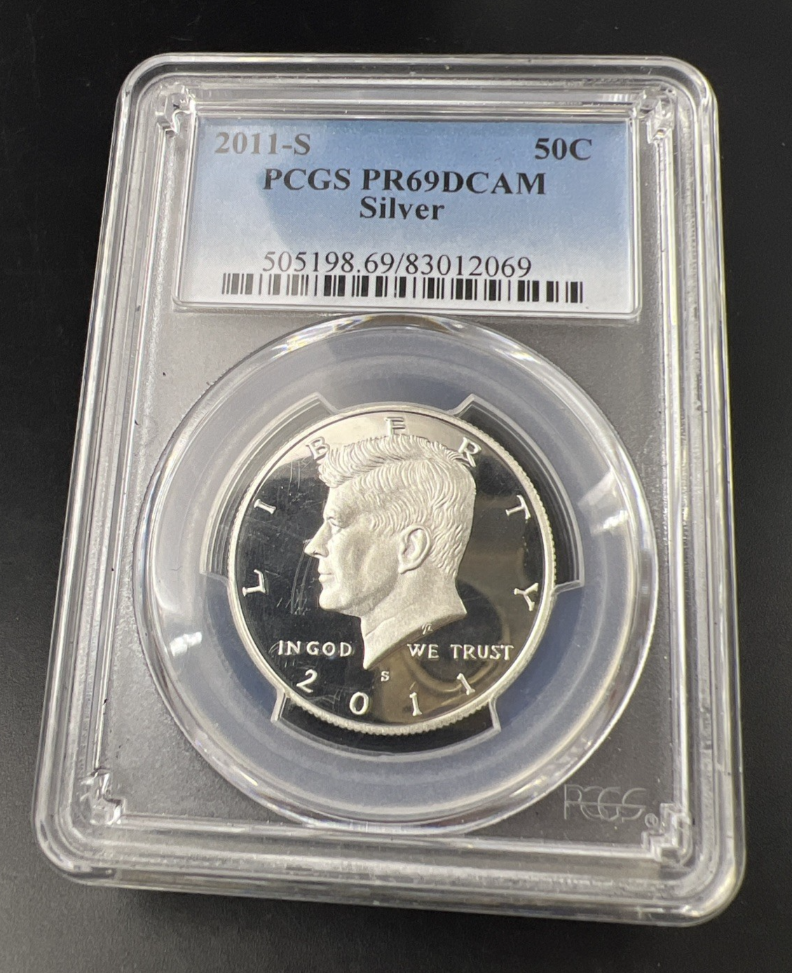 2011 S Kennedy 90% Silver Proof Half Dollar Coin PCGS PR69 DCAM #069