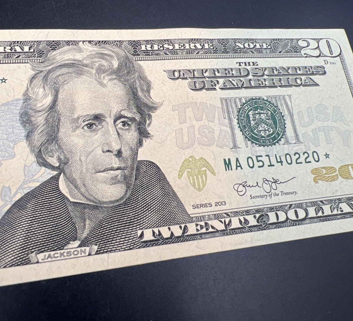 2013 $20 * Star Federal Reserve Note XF EF Extra Fine Circ #0220