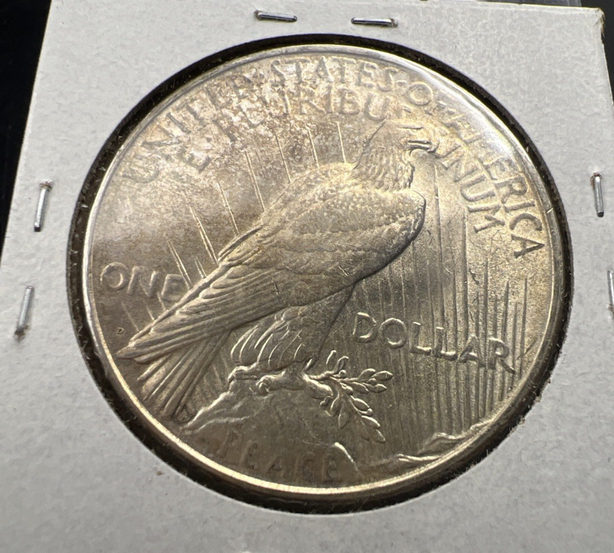 1922 D $1 Peace Silver Dollar Coin UNC Uncirculated Some Toning