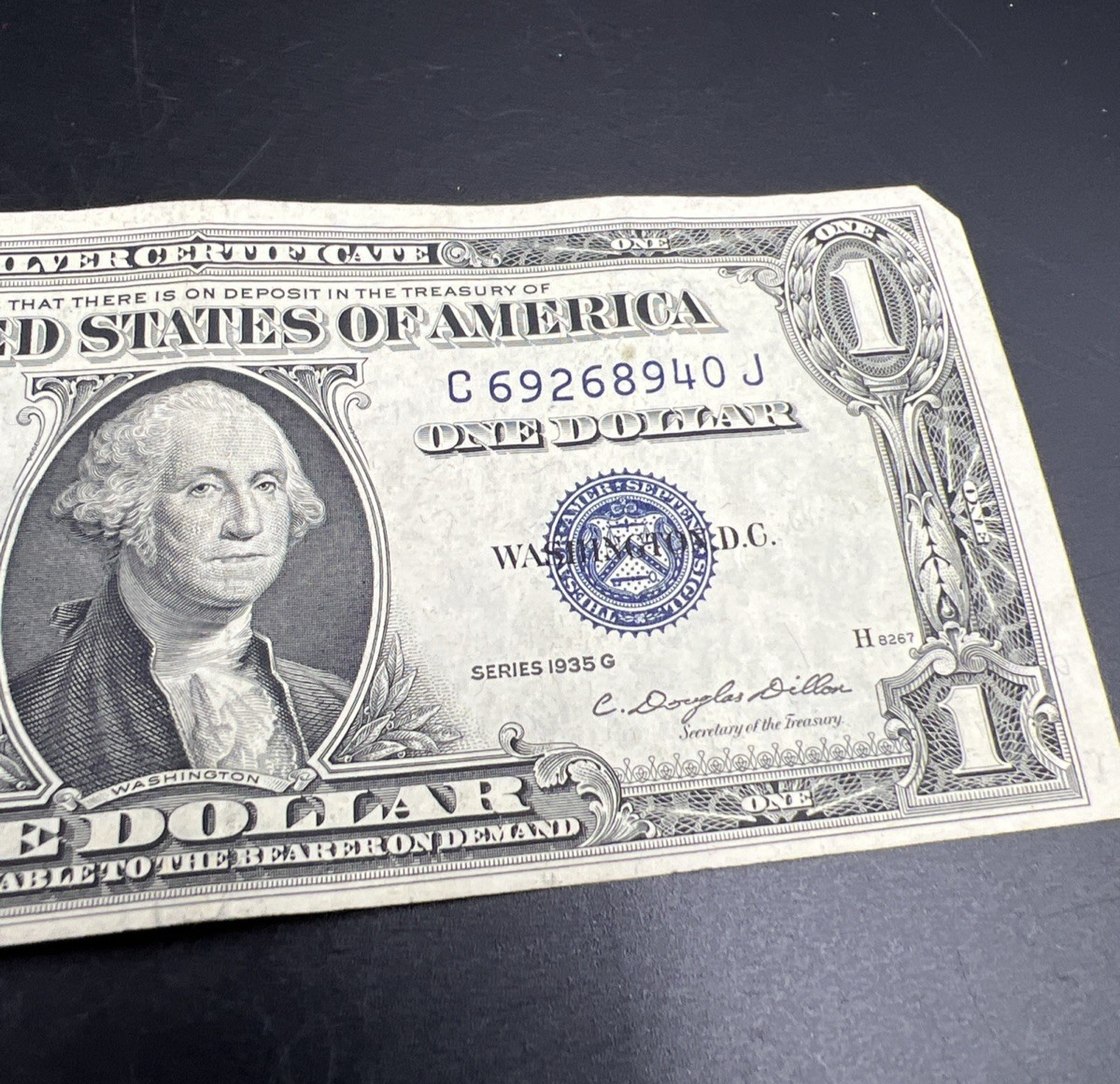 1935 G $1 One Dollar US Silver Certificate VF Very Fine Circ #40