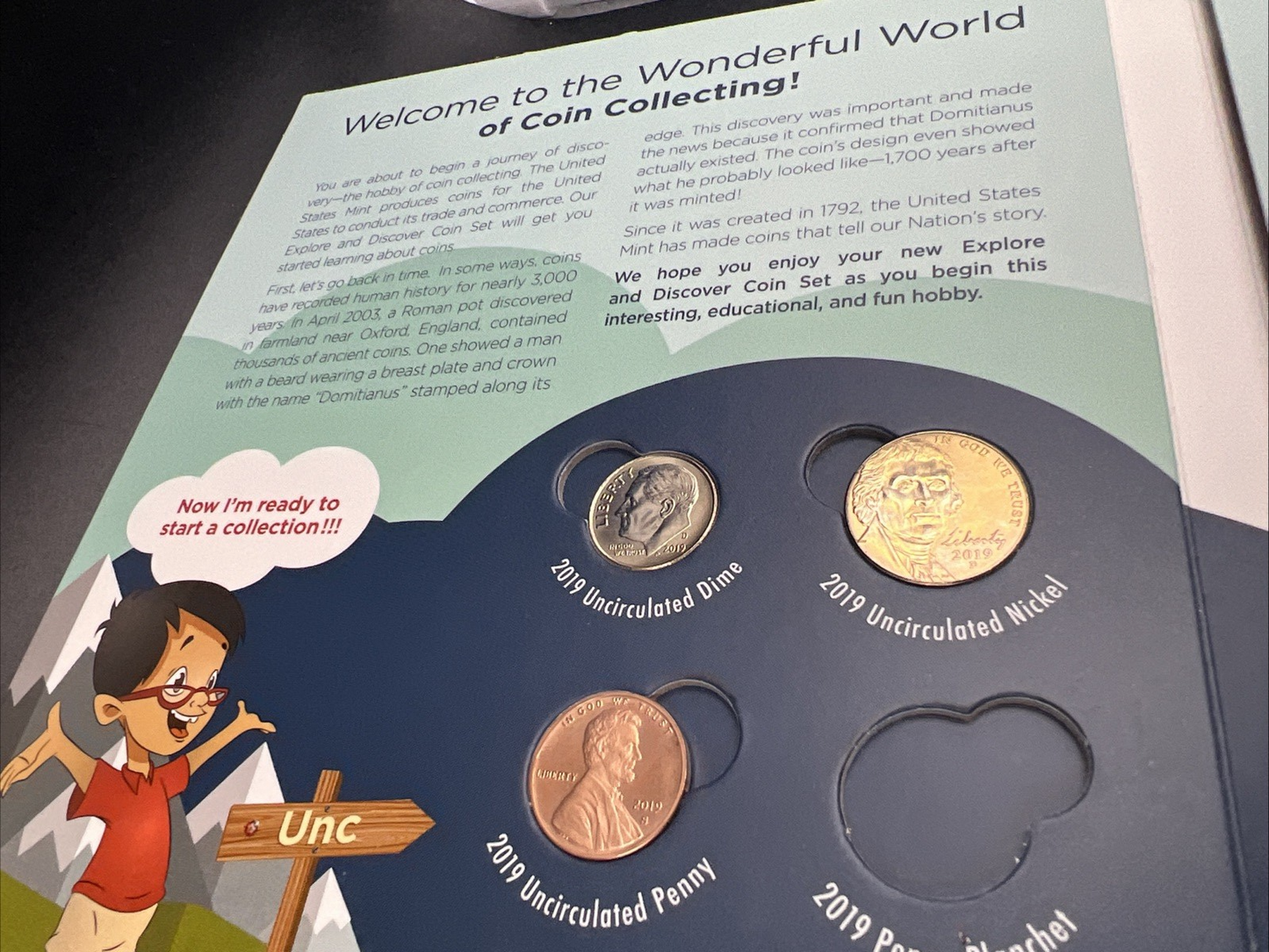2019 Coin Starter & Activity US Mint Booklet with Proof & Circulating Coins #a