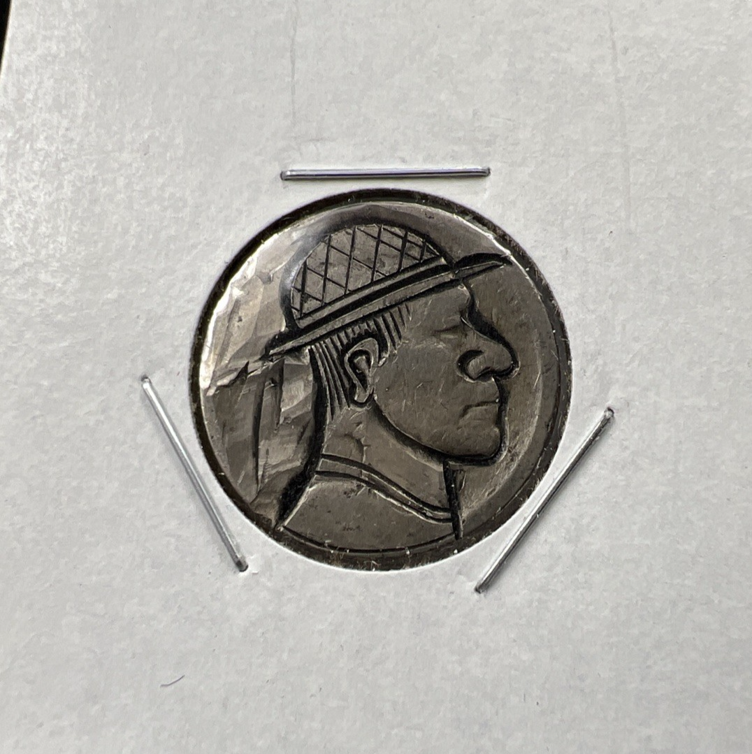 Hobo Buffalo Nickel Coin Modern Carving SKU#B2