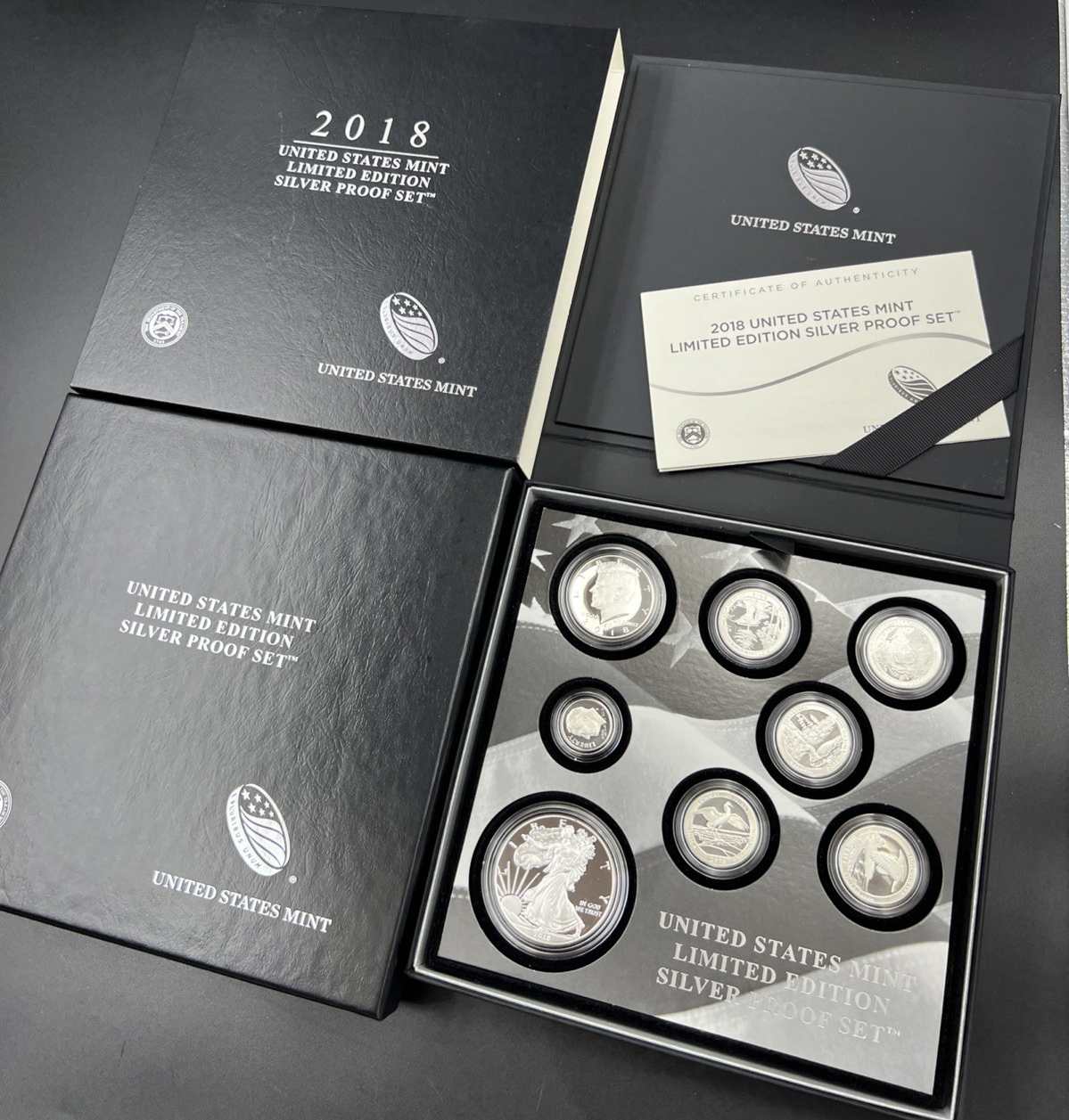 2018 Limited Edition US Silver Proof Set Complete w/ Box COA sku#B