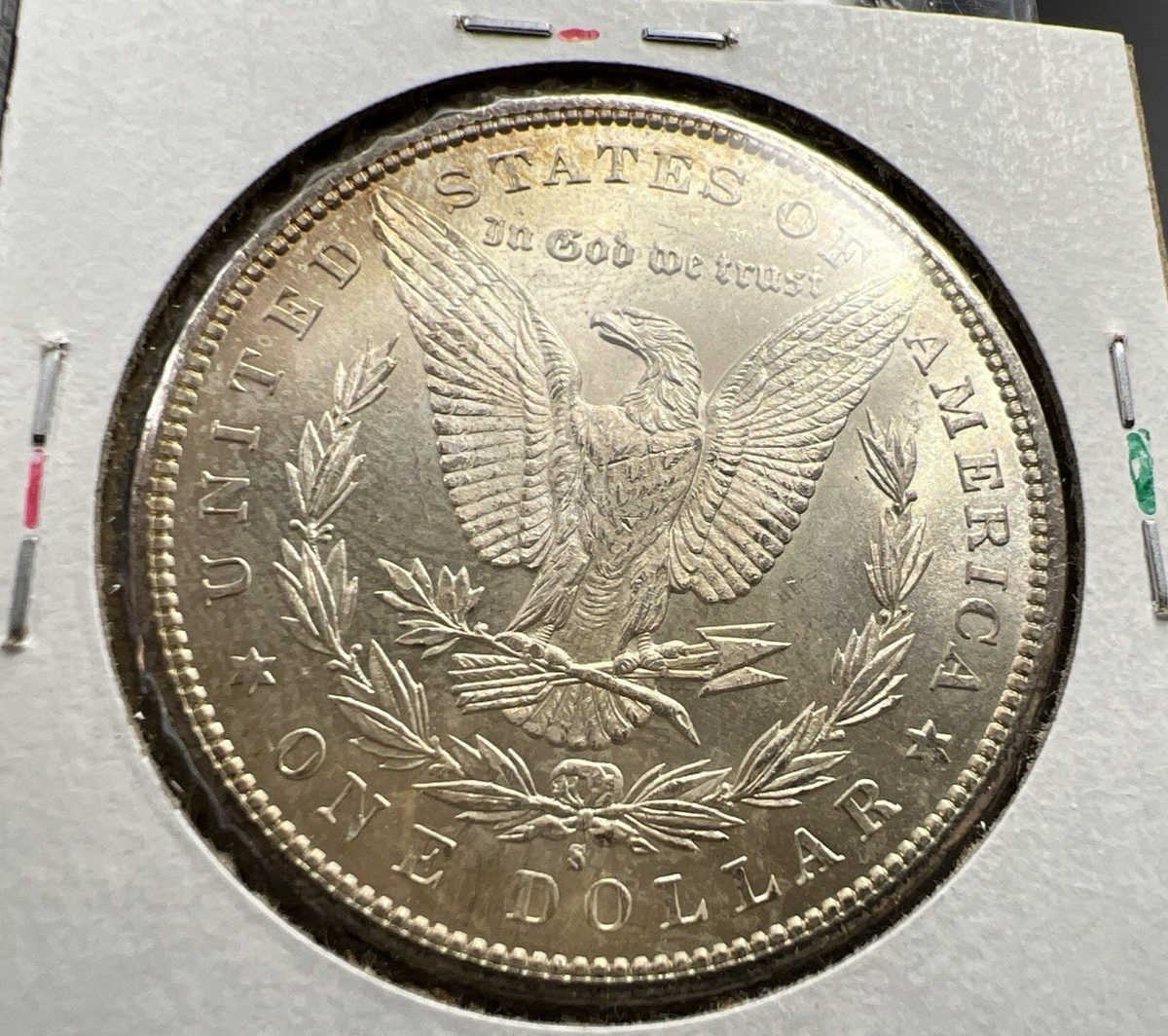 1880 S $1 Morgan Silver Dollar Coin CH BU Unc PQ Toning Toner
