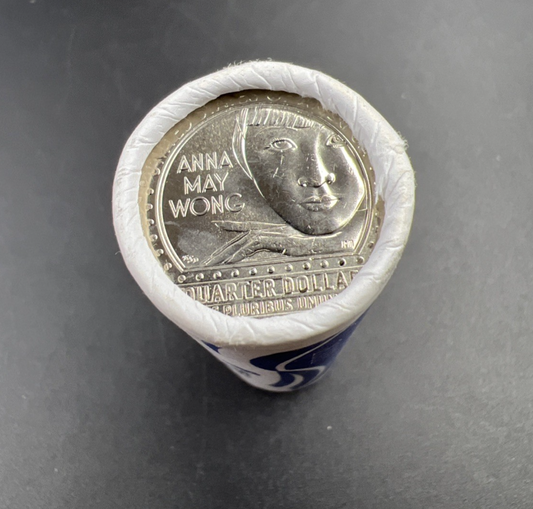 US Mint Certified 2022 P Anna May Wong Women's Quarter 40 Coin BU Roll