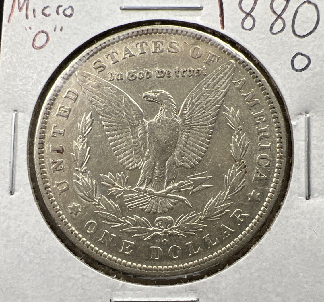 1880 O Micro o $1 Morgan Silver Dollar Coin XF Details